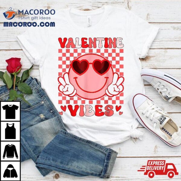 Groovy Valentine Vibes Valentines Day For Girl Wo Shirt