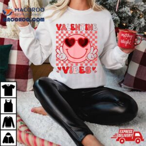 Groovy Valentine Vibes Valentines Day Shirts For Girl Wo Shirt