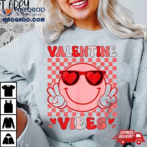 Groovy Valentine Vibes Valentines Day Shirts For Girl Wo Shirt