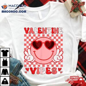 Groovy Valentine Vibes Valentines Day S For Girl Wo Tshirt