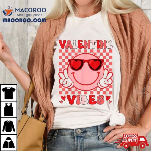 Groovy Valentine Vibes Valentines Day Shirts For Girl Wo Shirt