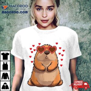 Groundhog Valentines Day Animal Lovers Shirt