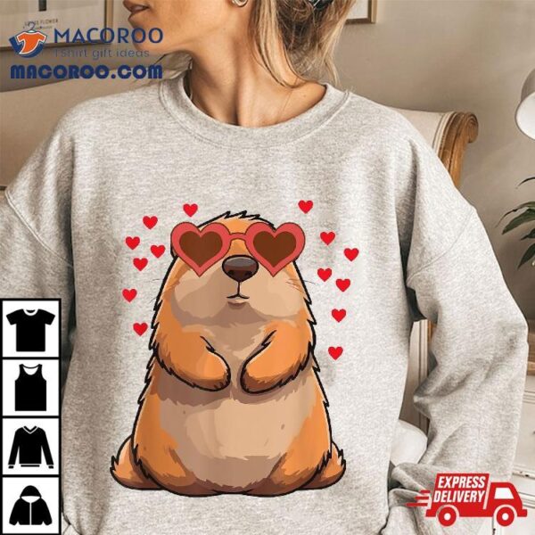 Groundhog Valentines Day Animal Lovers Shirt