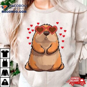 Groundhog Valentines Day Animal Lovers Tshirt