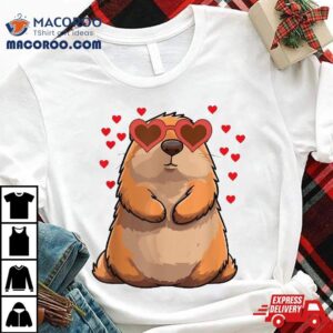 Groundhog Valentines Day Animal Lovers Tshirt