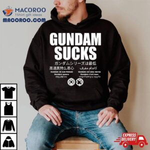 Gundam Sucks 11 Languages Edition Parody Shirt 3 Gundam Sucks Languages Edition Parody Tshirt