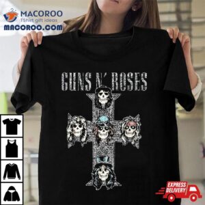 Guns N Roses Official Vintage Cross Tshirt