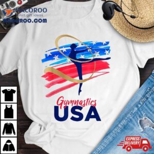 Gymnastics Usa Support The Team Tshirt Flag Shirt