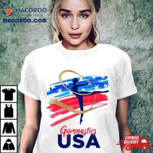 Gymnastics Usa Support The Team T Flag Tshirt