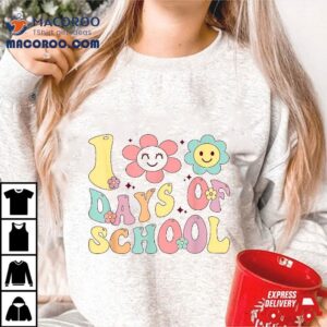 Happy Th Day Of School Groovy Days Teacher Tshirt