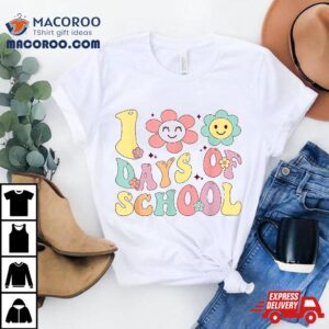 Happy Th Day Of School Groovy Days Teacher Tshirt