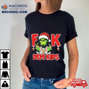 Happy Xmas Grinch Santa Hat F Dem Kids Character Tshirt