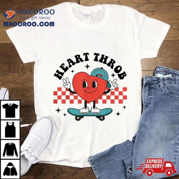 Heart Throb Funny Valentines Day Bougie For Wo Shirt