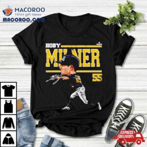 Hoby Milner Milwaukee Cartoon Baseball Signature Shirt