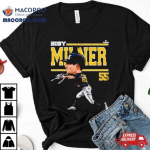 Hoby Milner Milwaukee Cartoon Baseball Signature Tshirt