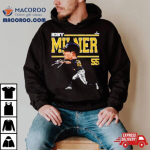 Hoby Milner Milwaukee Cartoon Baseball Signature Tshirt