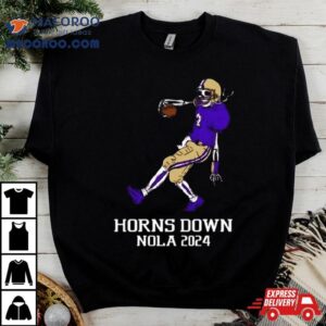 Horns Down Wa Horns Down Nola Skeleton Tshirt