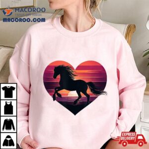 Horse For Girls Teens Heart Graphic Tshirt