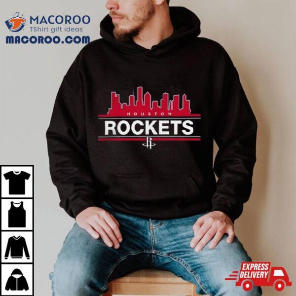 Houston Rockets Merch New Era Houston Rockets Skyline Shirt