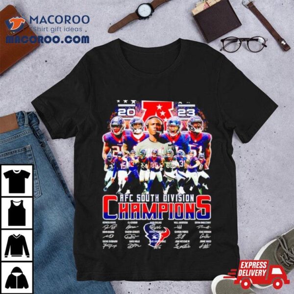 Houston Texans Afc South Division Champions 2023 Signatures Shirt