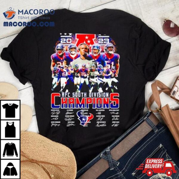 Houston Texans Afc South Division Champions 2023 Signatures Shirt