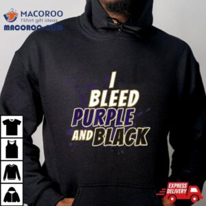 I Bleed Purple And Black Merch Baltimore Football Tshirt