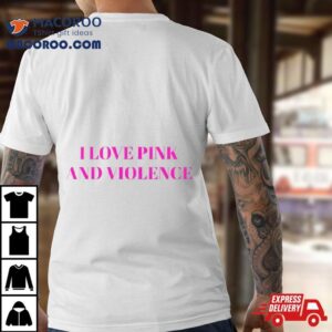 I Love Pink And Violen Tshirt