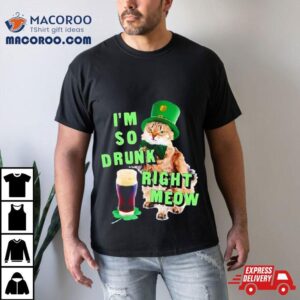 I M So Drunk Right Meow Patrick Day S Tshirt
