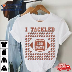 I Tackled Days Th Day Of School Football For Boys Tshirt