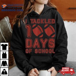 I Tackled Days Football Boys Kids Th Day Of School Tshirt