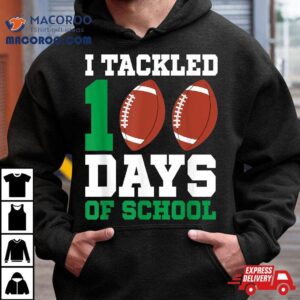 I Tackled Days Football Boys Kids Th Day Of School Tshirt