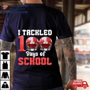 I Tackled Days Of School Football Th Day Boys Kids Tshirt