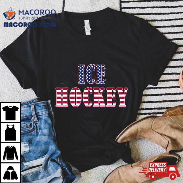 Ice Hockey American Flag – Shirt