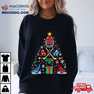 Ice Hockey Christmas Ornat Tree Boys Lovers Tshirt