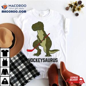 Ice Hockey Dinosaur Boy Kids Hockeysaurus Tshirt