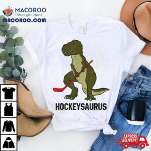 Ice Hockey Dinosaur Boy Kids Hockeysaurus Tshirt
