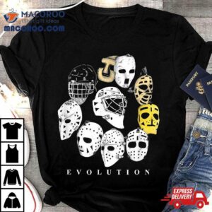 Ice Hockey Goalie Evolution Vintage Retro Modern Masks Tshirt