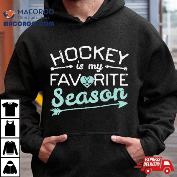 Ice Hockey My Favorite Season Player Goalie Boys Shirt