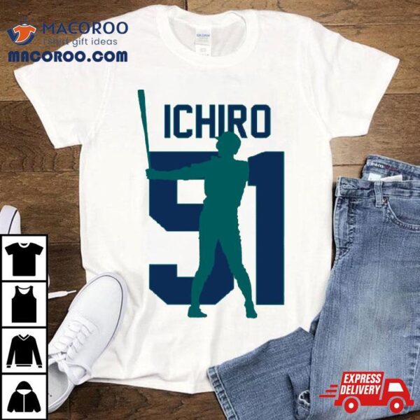 Ichiro Suzuki Jersey Number Artwork Shirt