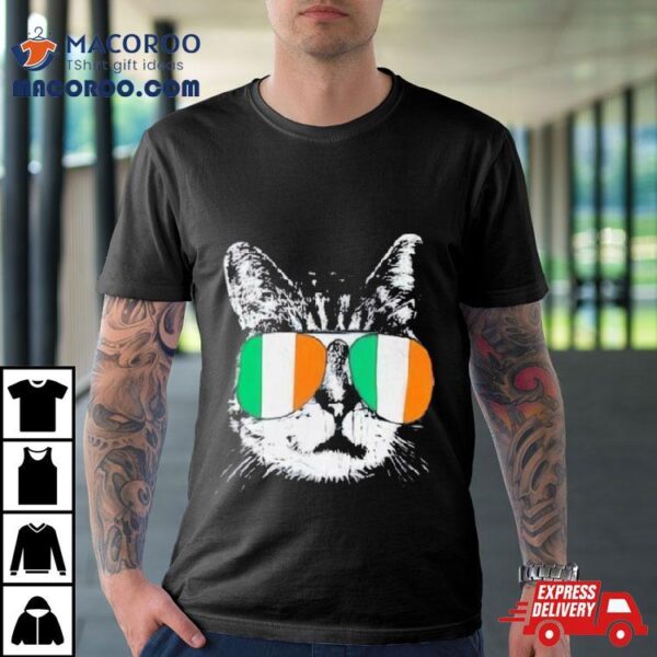 Irish Flag Cat St Patricks Day Catricks Shirt