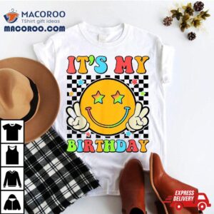 It S My Birthday Groovy Retro Teens Boys Girls Tshirt