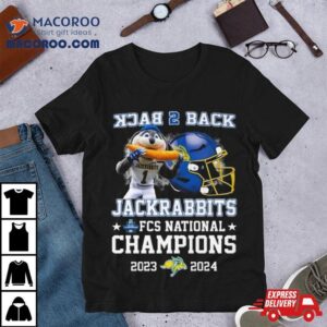 Jackrabbits Back To Back Ncaa Fcs National Champions 2023 2024 Mascot And Helmet Shirt