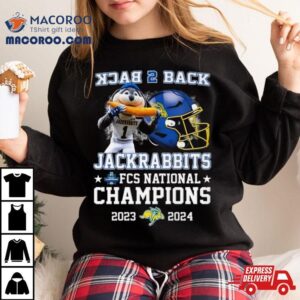 Jackrabbits Back To Back Ncaa Fcs National Champions Mascot And Helme Tshirt