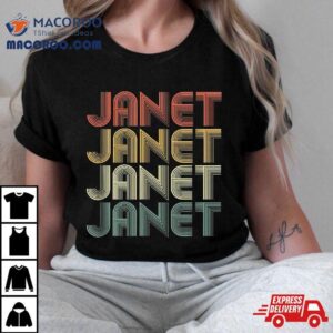 Janet Retro Personalized First Name S Vintage Tshirt