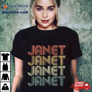 Janet Retro Personalized First Name S Vintage Tshirt