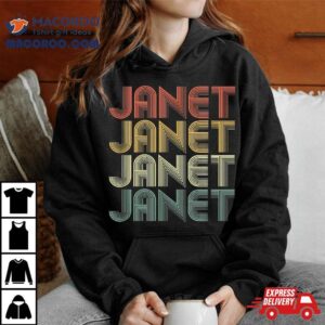 Janet Retro Personalized First Name S Vintage Tshirt