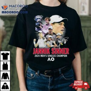 Jannik Sinner Men Rsquo S Singles Champion At Ao Signature Tshirt