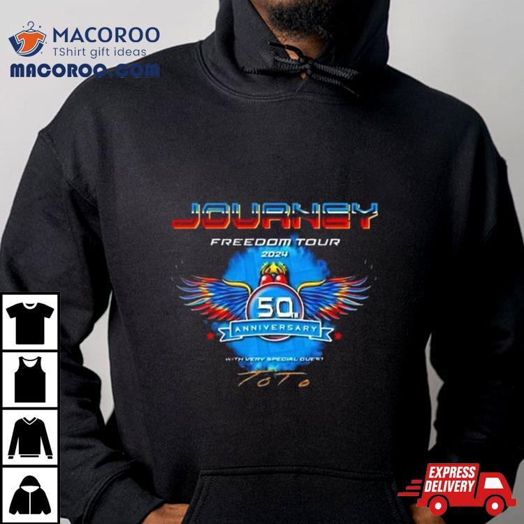 Journey Freedom Tour 2024 Journey With Toto 2024 Concert T Shirt Journey Freedom Tour 2024 Journey With Toto 2024 Concert T Shirt