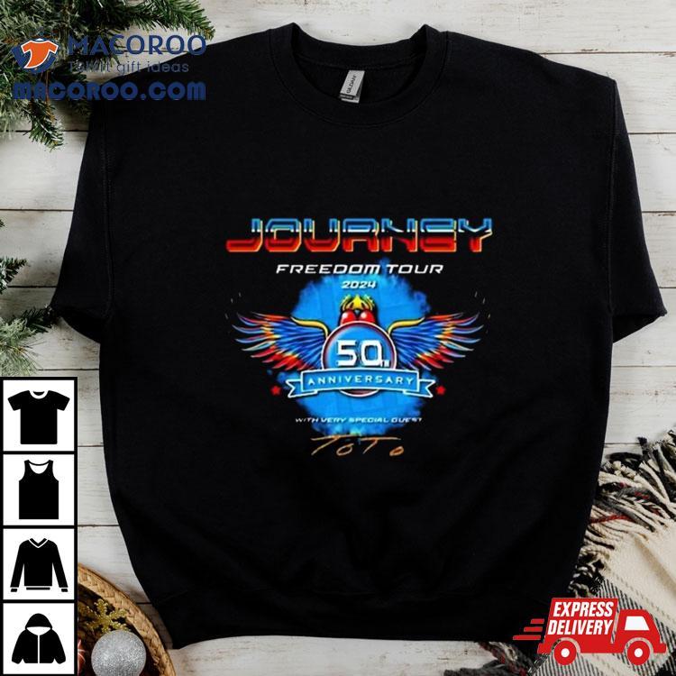 Journey Freedom Tour 2024 Journey With Toto 2024 Concert T Shirt Journey Freedom Tour 2024 Journey With Toto 2024 Concert T Shirt