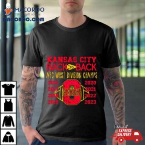 Kansas City Back To Back Afc West Division Champs Straight Tshirt